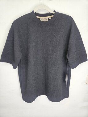 Amongst Others NYC Tee Mens S Black Textured Short Sleeve Streetwear NWT Top